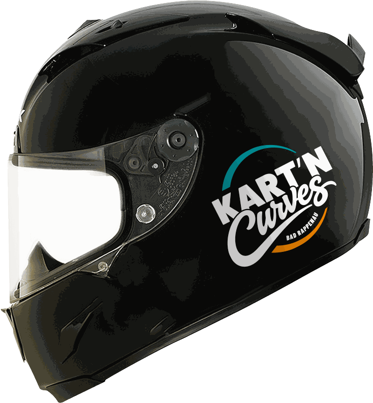 Helm mit KART'N Curves Logo